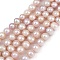 Natural Cultured Freshwater Pearl Beads Strands, Potato, Grade 4A+, Linen, 9~10mm, Hole: 0.7mm, about 39~46pcs/strand, 13.98~15.43''(33.5~39.2cm)