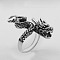 Dragon Adjustable Alloy Cuff Open Rings, Antique Silver, Inner Diameter: Adjustable