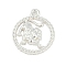 Twelve Constellations Alloy Pendants, Leo, 22.5x19x2.5mm, Hole: 1.8mm
