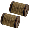 90M Round Waxed Polyester Cord, for DIY Craft, Camel, 0.5mm, about 98.43 Yards(90m)/Roll