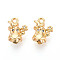 Brass Micro Pave Cubic Zirconia Charms, Ghost Witch, Real 18K Gold Plated, 11x8x5~5.5mm, Hole: 1.4mm