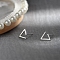 Alloy Earrings for Women, with 925 Sterling Silver Pin, Triangle, 14.5mm