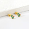 Christmas 304 Stainless Steel Stud Earrings, Golden, Christmas Tree, 10x6mm