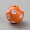Acrylic Beads, Round, Orange, 19.5mm, Hole: 2.5mm