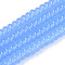 Imitation Jade Glass Beads Strands, Rondelle, Cornflower Blue, 6x3mm, Hole: 1mm, about 118~121pcs/strand, 14.96~15.31''(38~38.9cm)