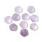 Natural Amethyst Carved Cabochons, Flower, 9.5~10x9.5~10x4~4.5mm
