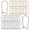 170Pcs 2 Styles 304 Stainless Steel Hoop Earrings Findings Kidney Ear Wires, Mixed Color, 20x9x0.7~2mm, Pin: 0.6~0.7mm, 85pcs/style