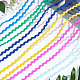 6 Yards 6 Colors Polyester Wavy Fringe Trim Ribbon OCOR-WH0080-44A-3