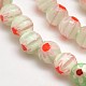 Faceted Millefiori Glass Round Beads Strands LK-P005-07-3