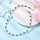 Ожерелья из круглых бусин хейши из натурального лазурита и натурального хаулита NJEW-JN05662-5
