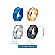 4 configuración de anillo de dedo acanalado de acero inoxidable de colores STAS-TA0001-26E-7