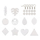 Kits de fabrication de boucles d'oreilles pendantes en forme de feuille DIY-TA0008-26P-2