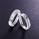 Shegrace ajustable simple moda 925 anillos de pareja de plata esterlina JR240A-3