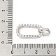 Rhodium Plated 925 Sterling Silver Fold Over Clasps STER-M114-13P-3