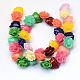 Flower Dyed Synthetic Coral Beads CORA-Q023-11-2