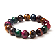 Natural Tiger Eye Round Beads Stretch Bracelets BJEW-PH0001-10mm-09-1