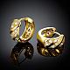 Gorgeous Ring Brass Cubic Zirconia Hoop Earrings EJEW-BB06763-G-2
