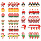 Ahadermaker 55 Stück 11 Stile undurchsichtige Weihnachtsharz-Cabochons CRES-GA0001-13-1