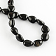 Dyed Natural Black Agate Stone Bead Strands G-R188-09-2