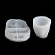 Moldes de silicona para taza y tapete de taza con rostro humano de arte abstracto DIY-E072-03-7