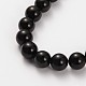 Natural Gemstone Obsidian Round Beads Strands G-O030-4mm-08-2