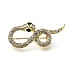 Броши со стразами в виде змеи aolly JEWB-V008-01LG-04-2