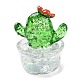 Cactus in vaso con simulazione di resina trasparente DJEW-F019-02D-2