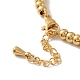Vakuumbeschichtung 201 ineinandergreifender Knoten aus Edelstahl mit Kunststoffperle Charm-Armband mit runden Perlen für Damen BJEW-B057-01G-4