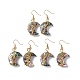 Boucles d'oreilles pendantes en forme de croissant de lune en coquillage paua naturel EJEW-G307-01G-1