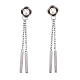 304 Stainless Steel Chain Tassel Earrings EJEW-I248-39-2