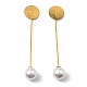 Iron with ABS Imitation Pearl Hair Stick Findings MAK-K021-04G-1