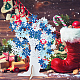 Olycraft 6 set adesivi in schiuma kit albero artigianale 3d tema fiocco di neve albero in legno non finito albero invernale con 500 pezzi adesivi fiocco di neve blu bianco per progetto artistico attività familiare decorazione festiva natalizia AJEW-OC0004-14-6