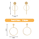 4 пара 4-х стилевых круглых колец из сплава с подвесками для женщин EJEW-FI0002-62-2