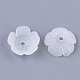 5-petal transparentes bolitas de acrílico X-FACR-T001-11-2