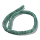 Flache runde/Scheibe natürliche grüne Aventurin-Perlenstränge G-L405-07-8mm-5