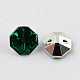 2-Hoyo botones de octágono de acrílico Diamante de imitación de Taiwán BUTT-F016-10mm-06-2