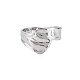 304 кольцо-манжета из нержавеющей стали неправильной формы с широкой лентой и открытой манжетой для женщин RJEW-N038-049P-1