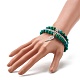 Synthetic Chrysocolla & Non-magnetic Hematite Stretch Bracelets Set for Men Women Gift BJEW-JB06727-3