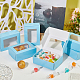 PH PandaHall 20pcs Blue Cookie Box with Window Treat Box Kraft Paper Treat Box Pastry Box Donut Box Individual for Christmas Wedding Party Halloween 8.7x6.2x3.2cm/3.4x2.4x1.2inch CON-WH0084-62A-5