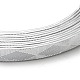 テクスチャード加工されたアルミニウムワイヤー  曲げ可能なメタルクラフトワイヤー  フラットクラフトワイヤー  カボションフレーミング用ベゼルワイヤー  銀  5x1mm  約6.56フィート（2m）/ロール AW-R008-2m-01-2