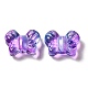 Spray Painted Transparent Glass Beads GLAA-J102-03-2