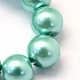 Abalorios de abalorios redondas de abalorios de vidrio perlado pintado para hornear X-HY-Q330-8mm-32-3