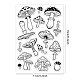 GLOBLELAND Vintage Mushrooms Background Clear Stamps Realistic Mushrooms Silicone Clear Stamp Seals for Cards Making DIY Scrapbooking Photo Journal Album Decoration DIY-WH0167-56-1128-6
