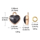 Charms del esmalte de la aleación del corazón ENAM-YW0002-85D-3