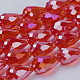 Electroplate Glass Beads Strands EGLA-D015-15x10mm-16-1