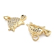 Подвески из латуни с прозрачным фианитом KK-U009-12C-G-2