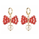 Acrylique transparent avec perles de verre boucles d'oreilles créoles et colliers pendentifs et bracelets de perles ensembles de bijoux SJEW-TA00001-5