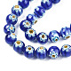 Handmade Millefiori Glass Beads Strands LK-T001-10F-3