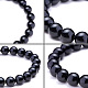 Sunnyclue natürliche schwarze Achat-Stretch-Armbänder mit runden Perlen BJEW-PH0001-8mm-01-4