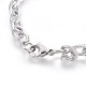 304 Stainless Steel Cable Chain Bracelets BJEW-P237-20P-2